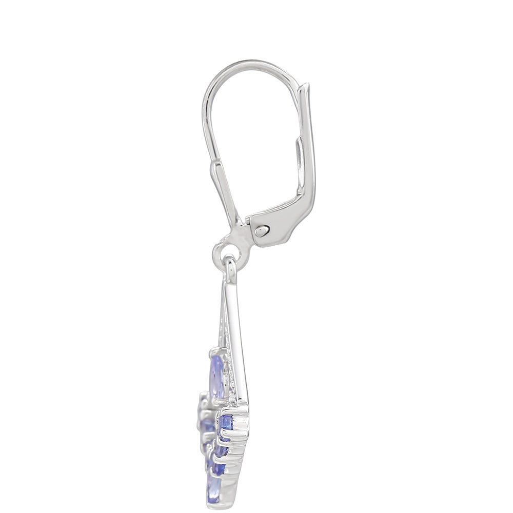 Pendientes de Plata con Tanzanita AAA 2 
