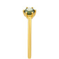 Anillo de Plata Bañada en Oro con Diamante Verde