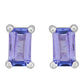 Pendientes de Plata con Tanzanita AAA