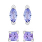 Conjunto de Plata con Tanzanita AAA ( Pendientes )