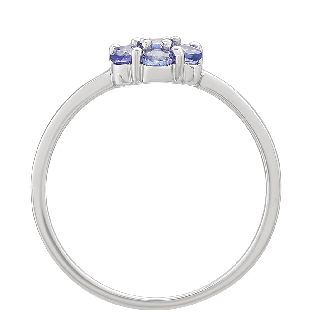 Anillo de Plata con Tanzanita AAA 4 