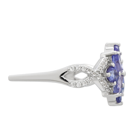 Anillo de Plata con Tanzanita AAA