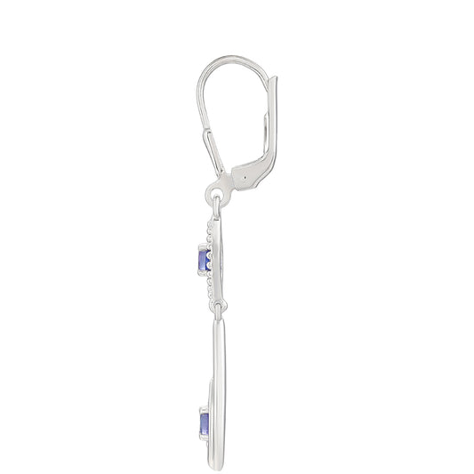 Pendientes de Plata con Tanzanita AAA
