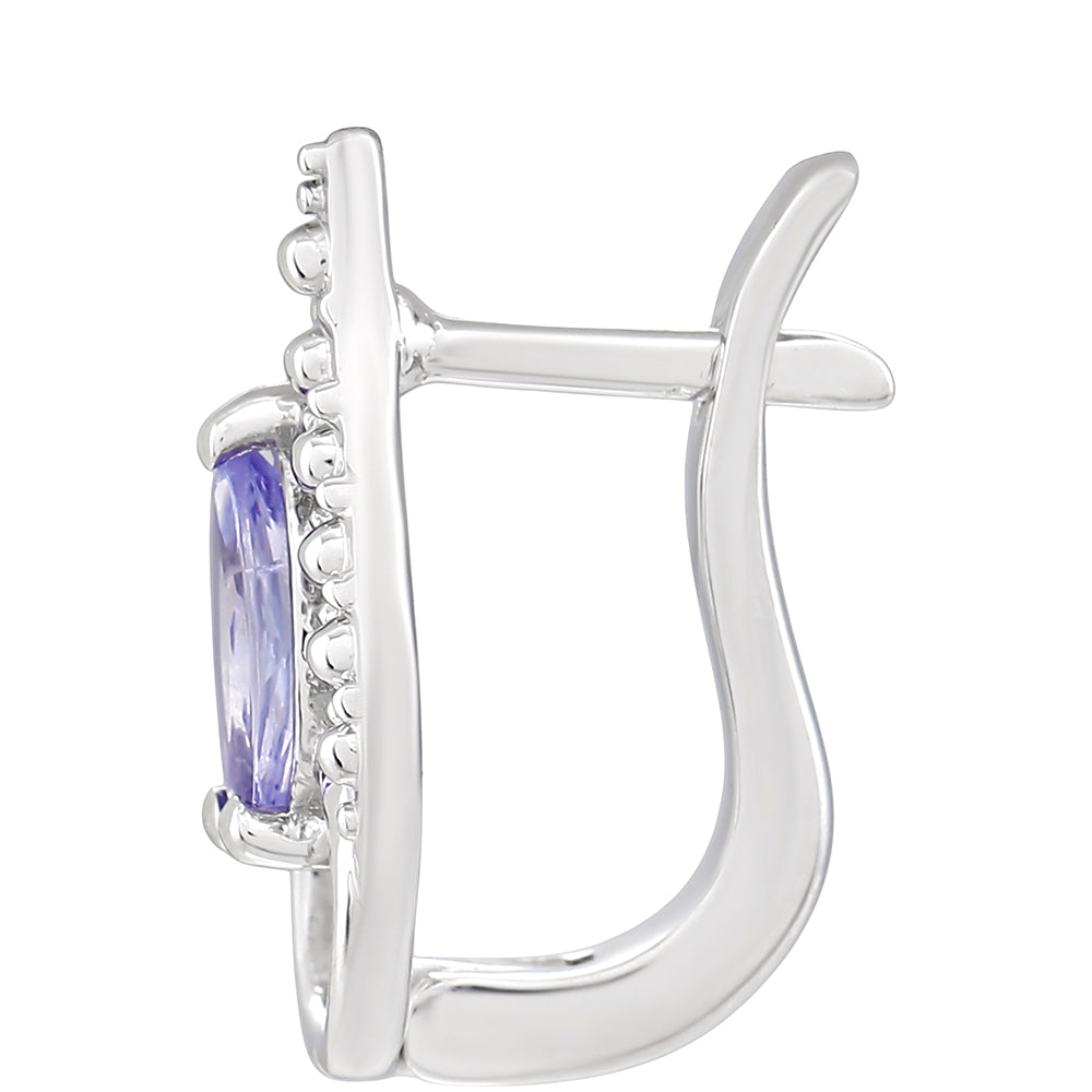 Pendientes de Plata con Tanzanita AAA 2 
