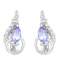 Pendientes de Plata con Tanzanita AAA