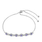Pulsera de Plata con Tanzanita AAA y Topacio Blanco
