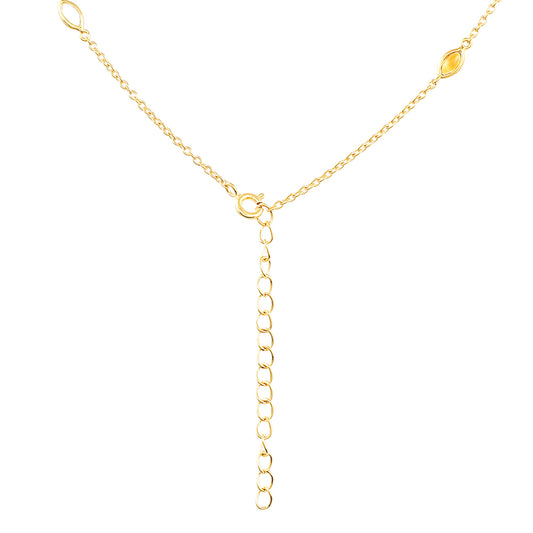 Collar de Plata Bañada en Oro con Amatista y Citrino de Madeira