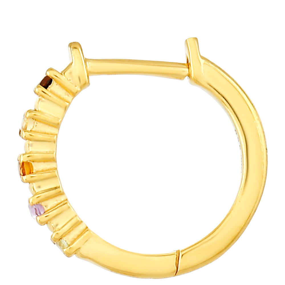 Pendientes de Plata Bañada en Oro con Amatista y Citrino de Madeira