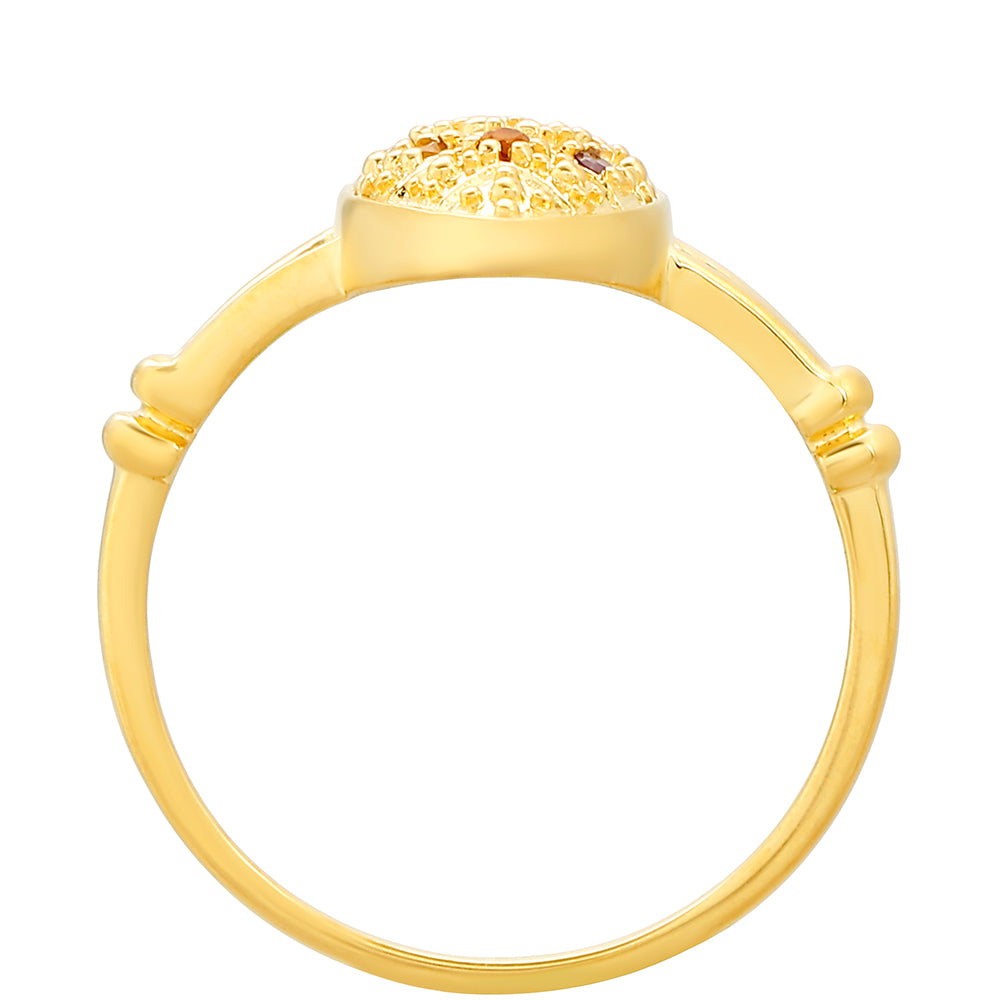 Anillo de Plata Bañada en Oro con Amatista y Citrino de Madeira 4 