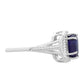 Anillo de Plata con Zafiro de Tailandia y Topacio Blanco