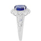 Anillo de Plata con Zafiro de Tailandia y Topacio Blanco