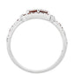 Anillo de Plata con Granate y Topacio Blanco