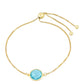 Pulsera de Plata Bañada en Oro con Cuarzo Paraiba