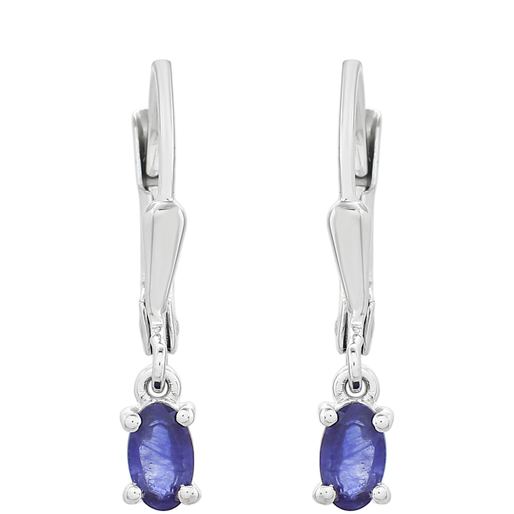 Pendientes de Plata con Zafiro de Tailandia