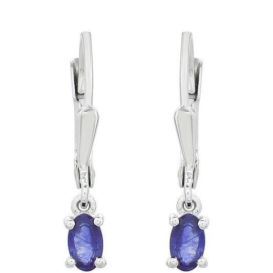 Pendientes de Plata con Zafiro de Tailandia