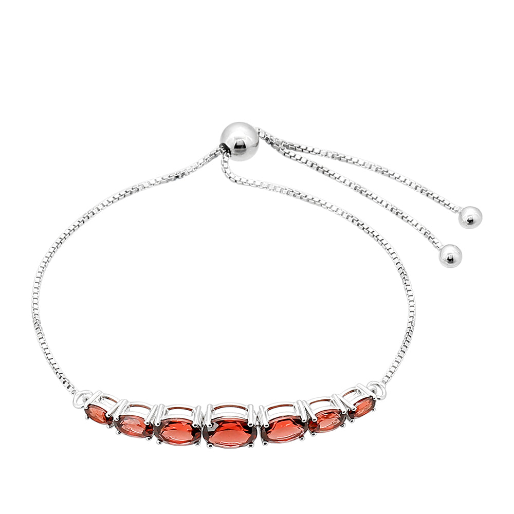 Pulsera de Plata con Granate 2 