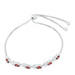 Pulsera de Plata con Granate y Topacio Blanco
