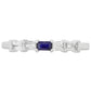 Anillo de Plata con Zafiro de Tailandia y Topacio Blanco