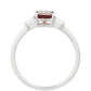 Anillo de Plata con Granate y Topacio Blanco