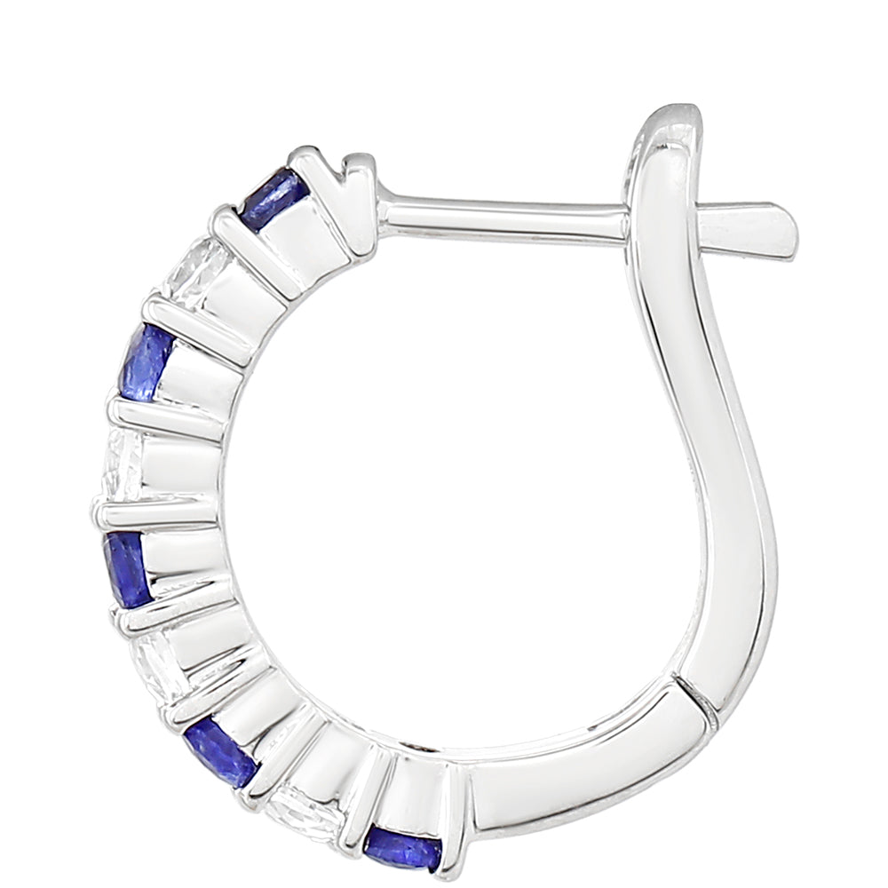 Pendientes de Plata con Zafiro de Tailandia y Topacio Blanco 2 