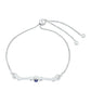 Pulsera de Plata con Zafiro de Tailandia y Topacio Blanco