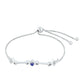 Pulsera de Plata con Zafiro de Tailandia y Topacio Blanco