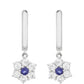 Pendientes de Plata con Zafiro de Tailandia y Topacio Blanco