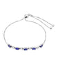 Pulsera de Plata con Zafiro de Tailandia y Topacio Blanco