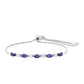 Pulsera de Plata con Zafiro de Tailandia y Topacio Blanco