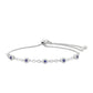 Pulsera de Plata con Zafiro de Tailandia y Topacio Blanco
