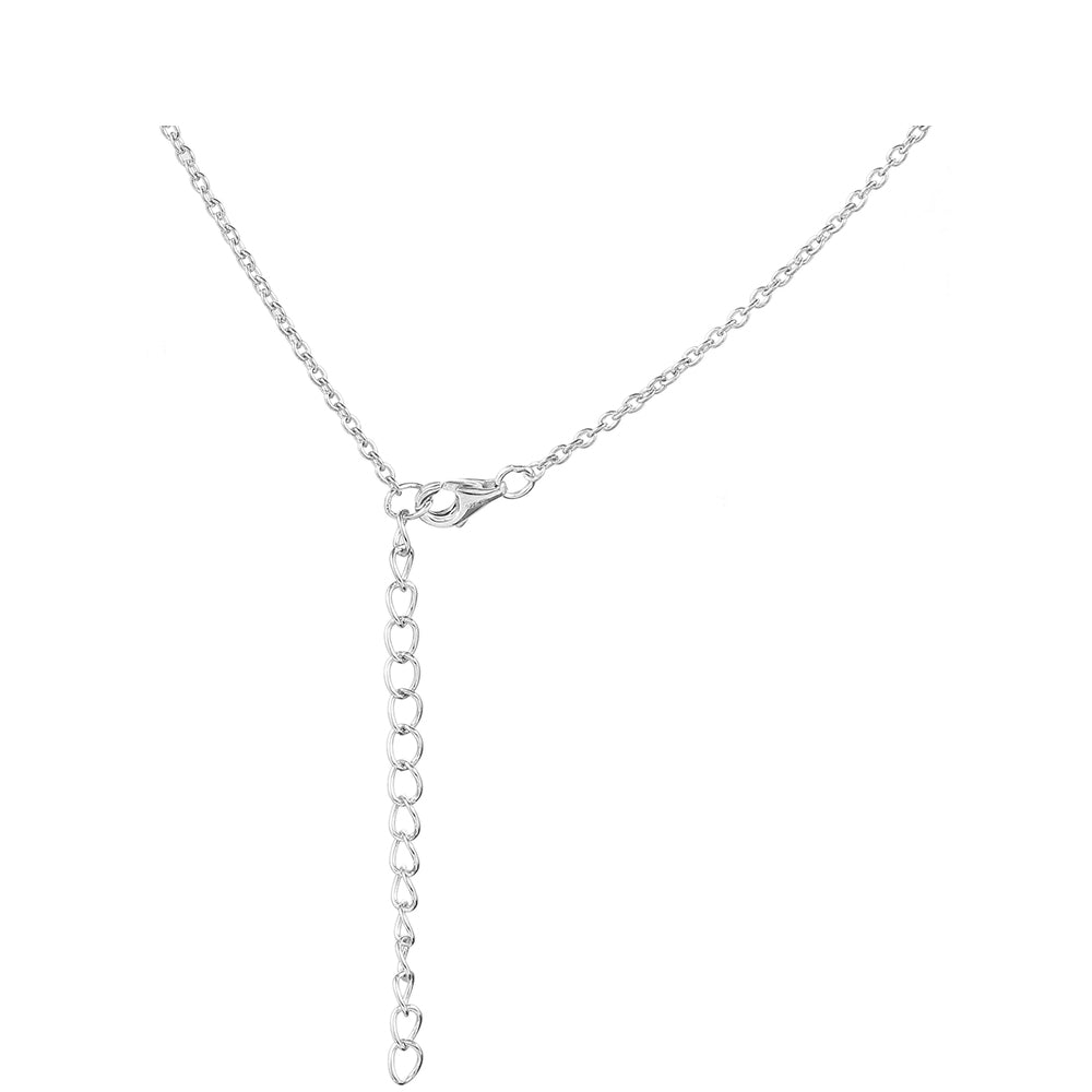 Collar de Plata con Zafiro de Tailandia y Topacio Blanco