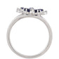 Anillo de Plata con Zafiro de Tailandia y Topacio Blanco