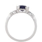 Anillo de Plata con Zafiro de Tailandia y Topacio Blanco