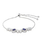 Pulsera de Plata con Zafiro de Tailandia y Topacio Blanco