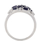 Anillo de Plata con Zafiro de Tailandia y Topacio Blanco