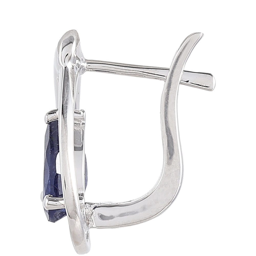 Pendientes de Plata con Zafiro de Tailandia 2 