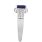 Anillo de Plata con Zafiro de Tailandia y Topacio Blanco