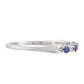 Anillo de Plata con Zafiro de Tailandia y Topacio Blanco