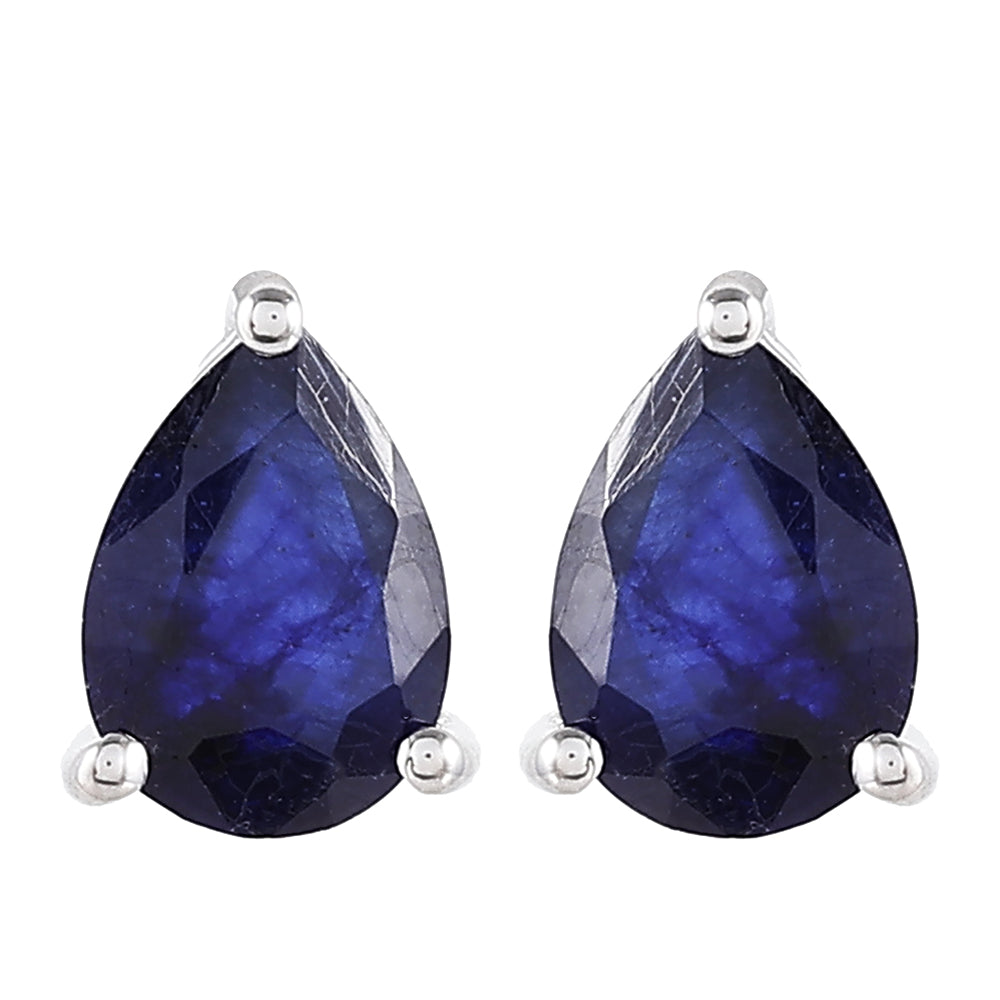 Pendientes de Plata con Zafiro de Tailandia
