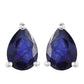 Pendientes de Plata con Zafiro de Tailandia