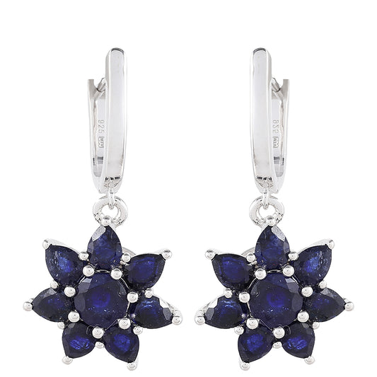 Pendientes de Plata con Zafiro de Tailandia