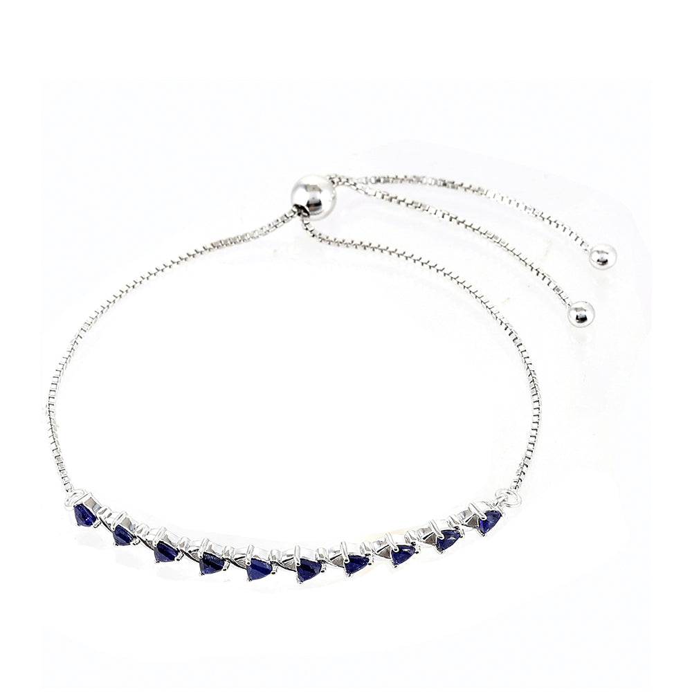 Pulsera de Plata con Zafiro de Tailandia