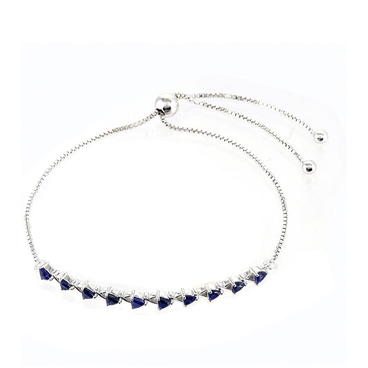 Pulsera de Plata con Zafiro de Tailandia