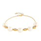 Pulsera de Plata Bañada en Oro con Perla Barroca Cultivada de Agua Dulce y Topacio Blanco