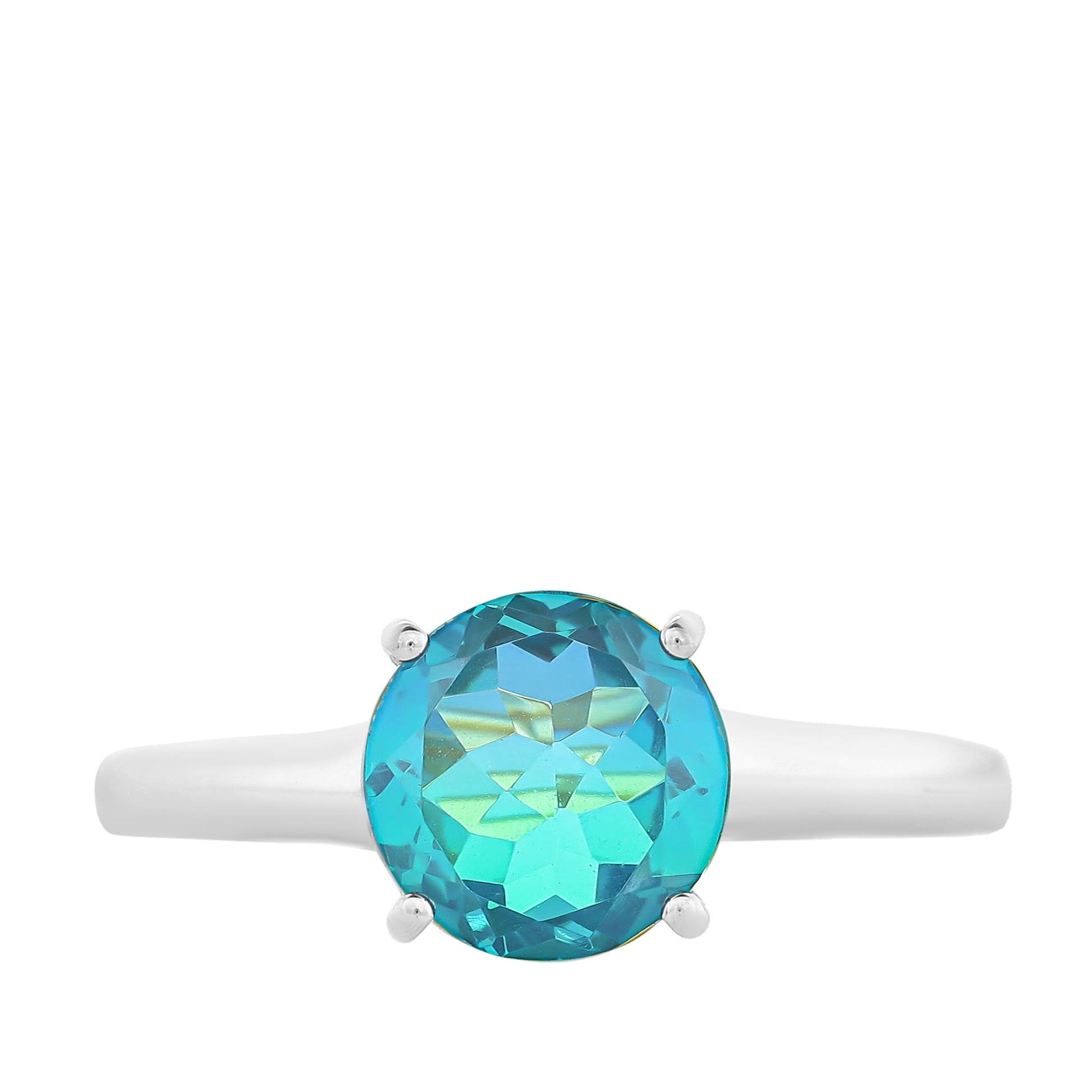 Anillo de Plata con Cuarzo Pavo Real 8 