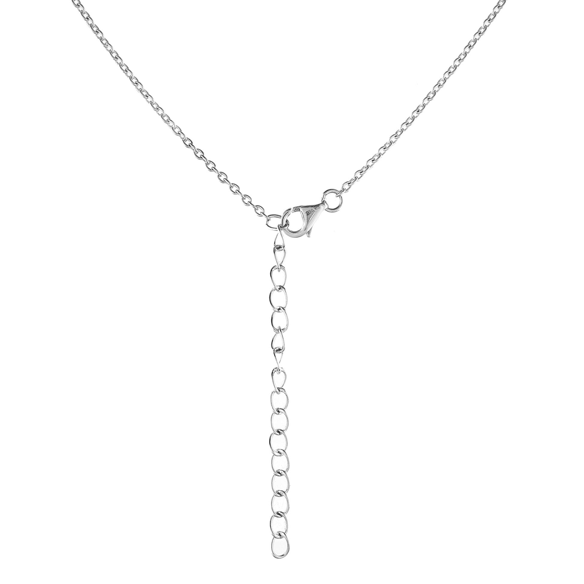 Collar de Plata con Cuarzo Pavo Real y Topacio Blanco 3 