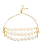 Pulsera de Plata Bañada en Oro con Perla Barroca Cultivada de Agua Dulce