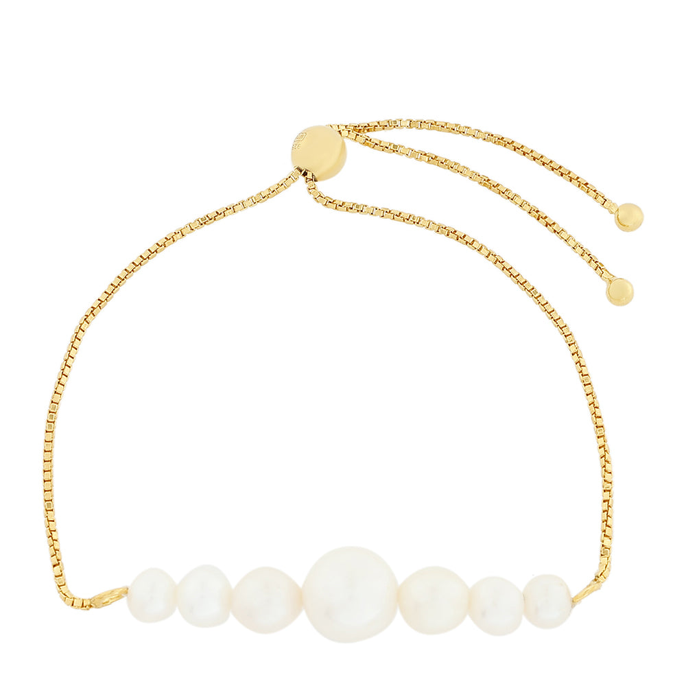Pulsera de Plata Bañada en Oro con Perla Barroca Cultivada de Agua Dulce 2 