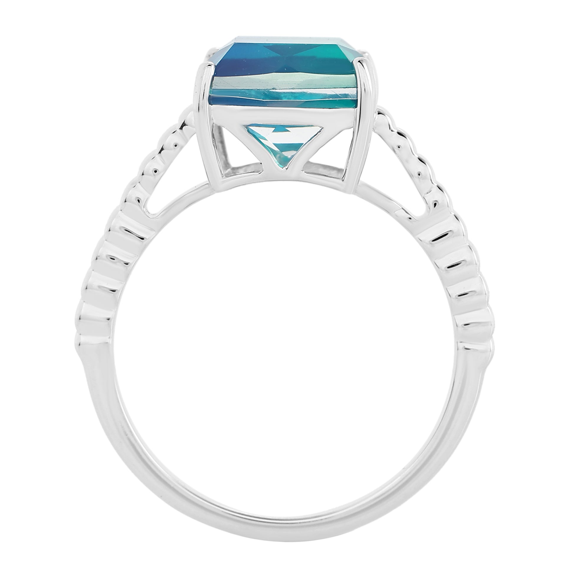 Anillo de Plata con Cuarzo Pavo Real 6 