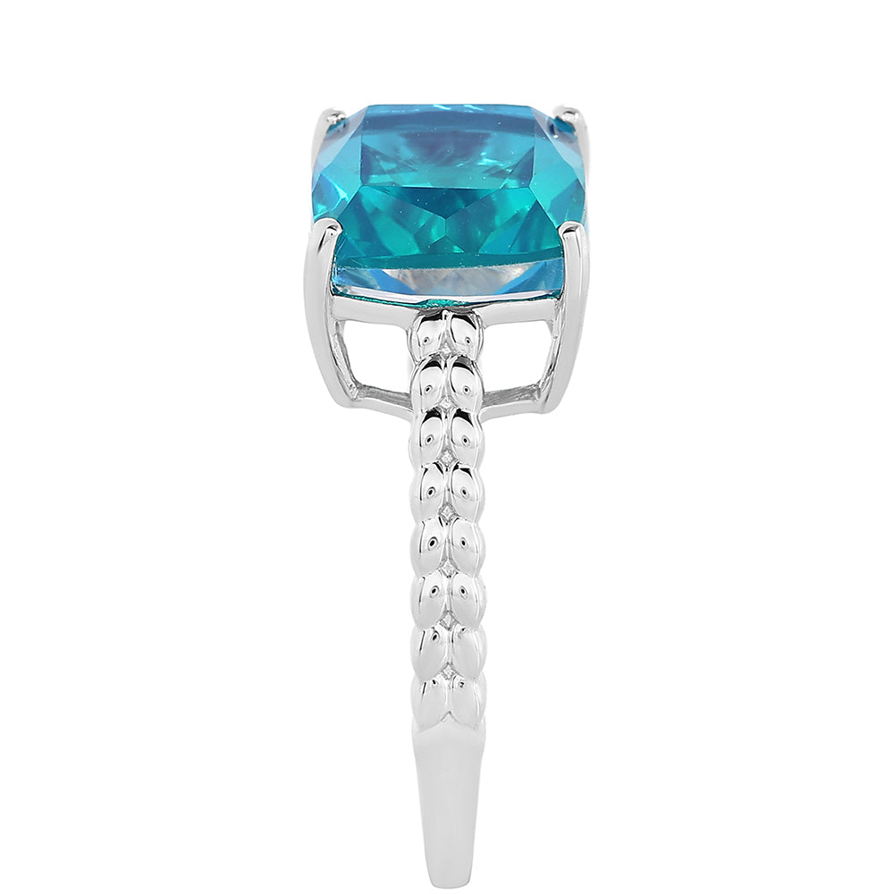 Anillo de Plata con Cuarzo Pavo Real